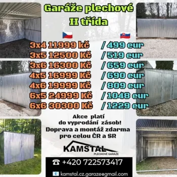 Garáž 3x4, 3x5, 6x5, 4x6, 6x6, a jíné, sklad, bunka, bouda